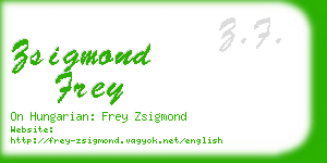 zsigmond frey business card